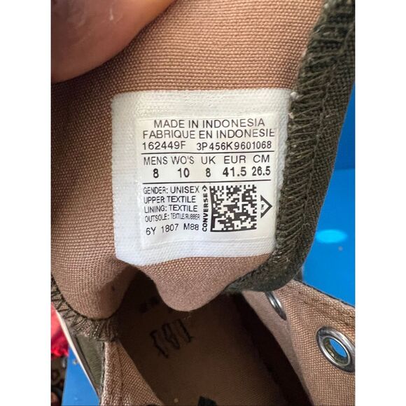 Converse Chuck Taylor All Star Hi Utility Green Men’s Sizes 08 Custom 162449F - Picture 5 of 6